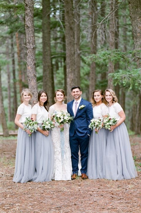 Shades of Blue Woodland Wedding
