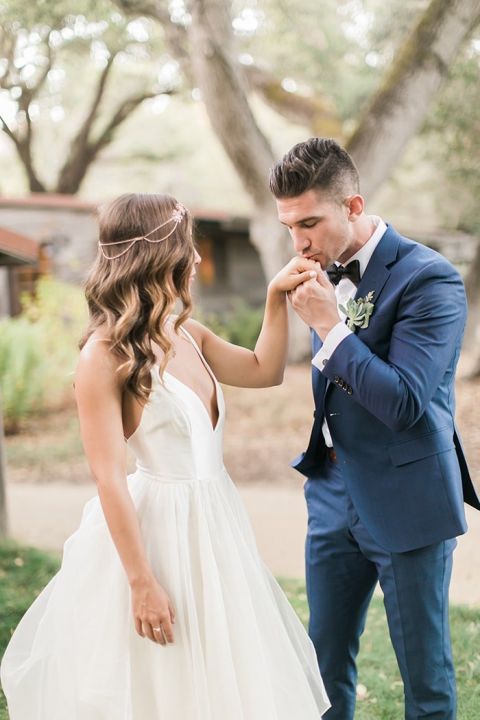 California Ranch Wedding in Organic Green and Blush