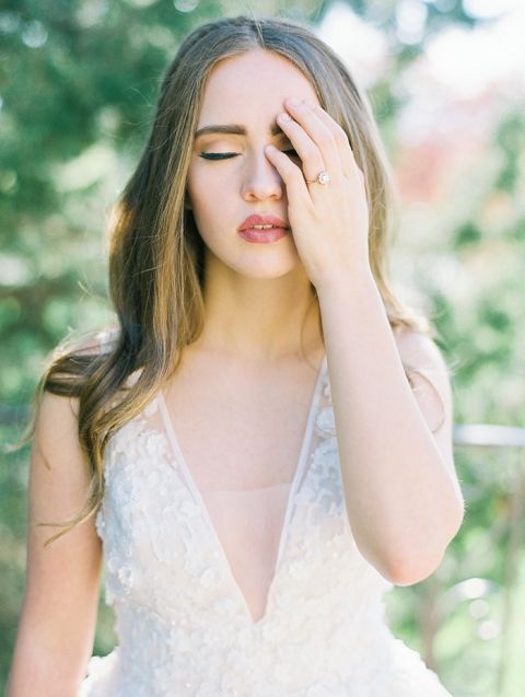 Romantic Rose Gold Makeup for a Spring Bride