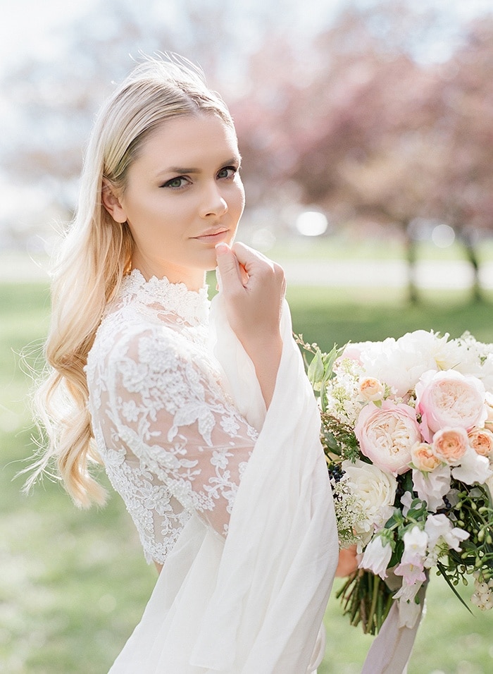 DC Cherry Blossom Wedding Shoot on Film - Hey Wedding Lady