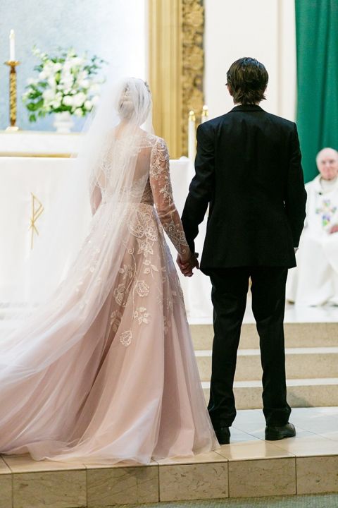 Elegant Black and Purple Church Wedding
