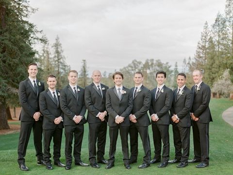 Classic Black Tie Groom and Groomsmen