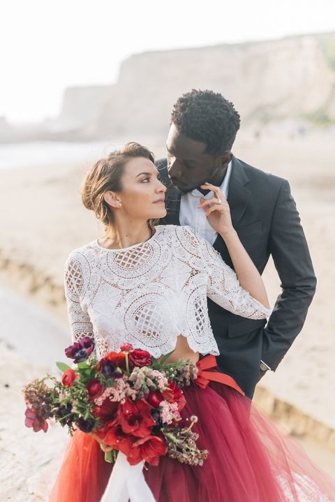 Bold Bohemian Beach Wedding Shoot  Hey Wedding Lady