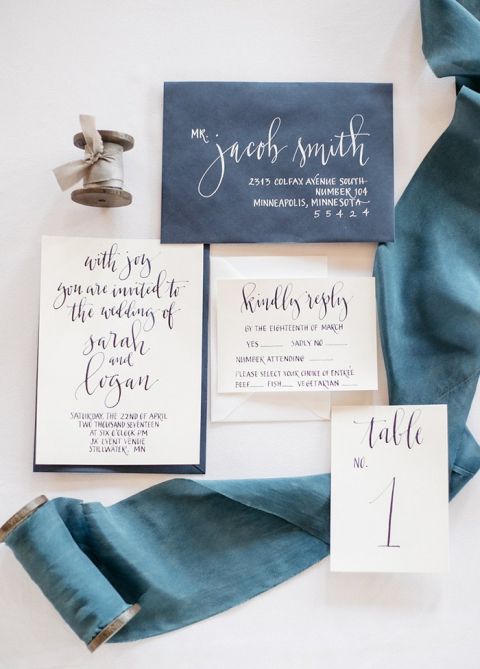 Indigo Ink Wedding Invitations