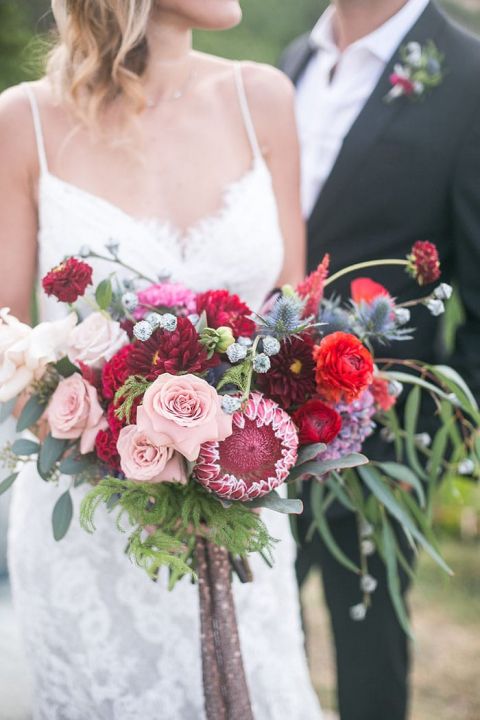 Jewel Tone Autumn Beach Bouquet 