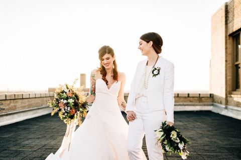 Modern Same Sex Wedding Inspiration - Hey Wedding Lady