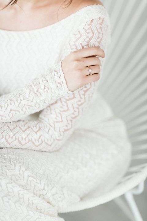 Long Sleeve Bohemian Lace Wedding Dress