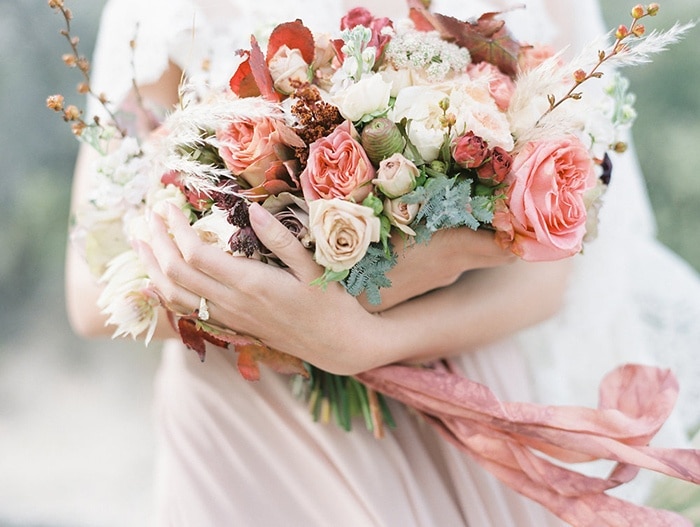 Bohemian Chic Desert Bridal Shoot with Fall Flowers - Hey Wedding Lady