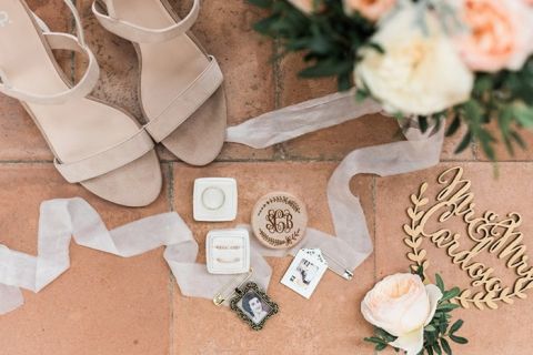 Romantic Heirloom Wedding Details with the Bride's Accessories