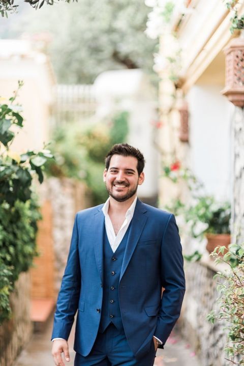 Relaxed Groom's Style for a Destination Amalfi Coast Elopement