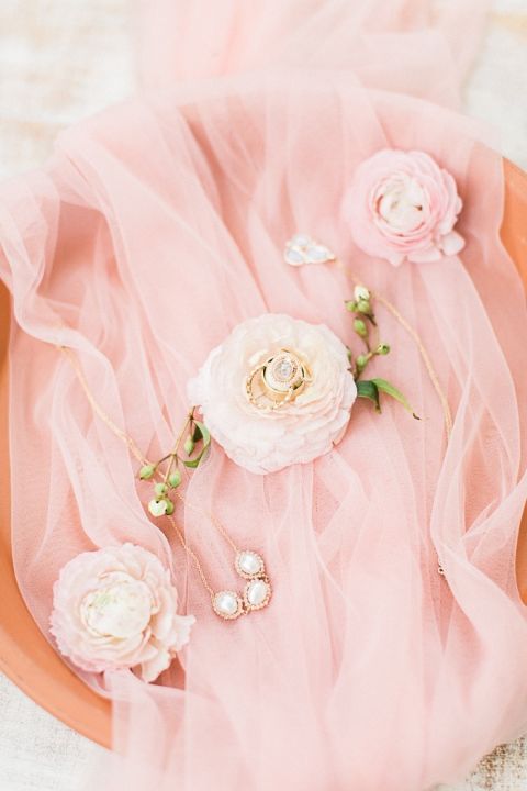 Peach and Terra Cotta Bridal Accessory Styling