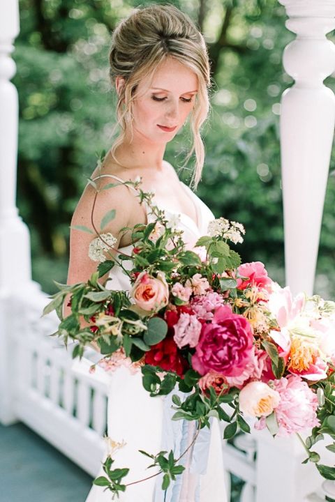 Romantic Pink Spring Bridal Bouquet
