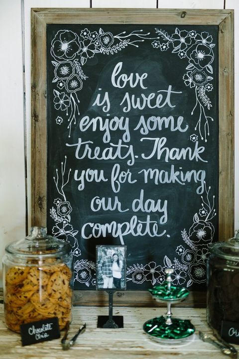 Chalkboard Signs for a Cookie Buffet