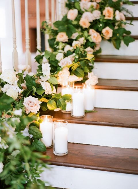 Floral Garland and Candle Ceremony Decor