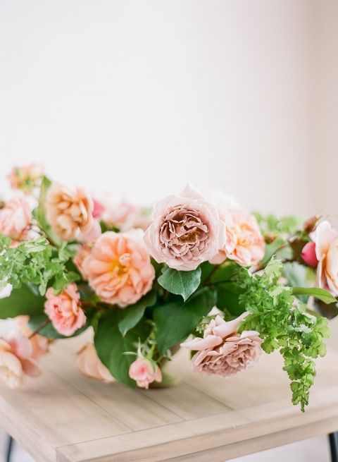 Peach and Mauve Floral Arrangement