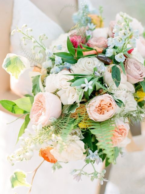 Rustic Elopement in Peach and Summer Blue - Hey Wedding Lady