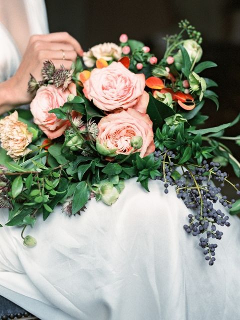 Moody Colors for a Renaissance Art Inspired Bridal Bouquet