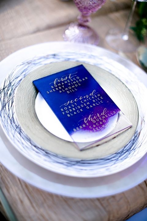 Modern Celestial Inspired Place Setting