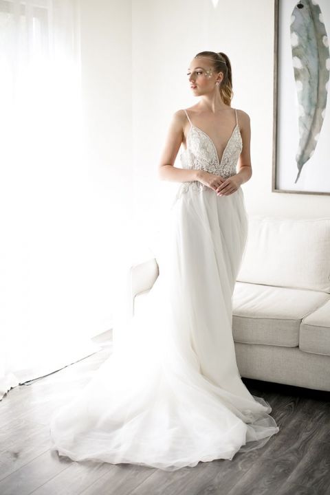 Glamorous Beaded Wedding Dress