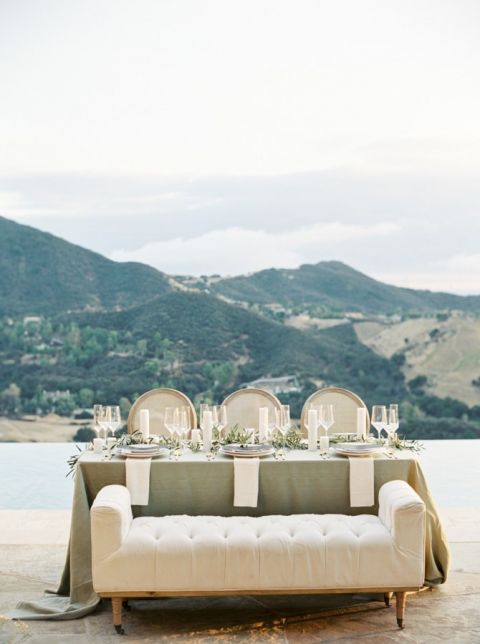 Breathtaking Malibu Mountain Wedding Reception