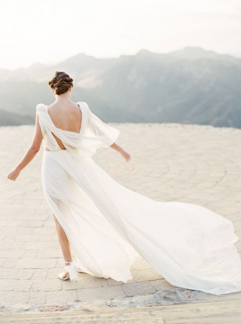 Stunning Couture Wedding Dress for an Intimate Mountain Elopement
