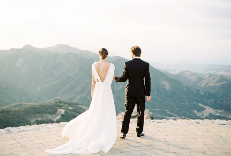 Gorgeous Mountain View for a Modern Couture Elopement