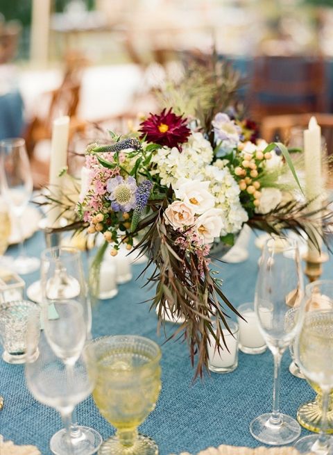 Simple and Colorful Fall Floral Centerpiece