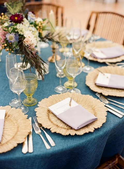 Teal and Gold Wedding Decor