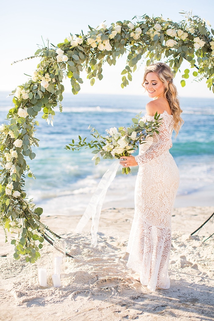 beach elopement wedding