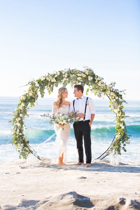 Barefoot Beach Bride for a Coastal Elopement - Hey Wedding Lady