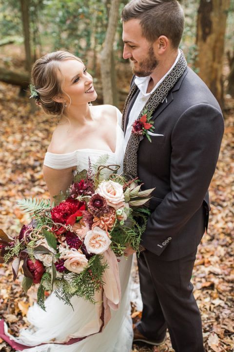 Fall Flowers for a Woodland Wedding Shoot - Hey Wedding Lady