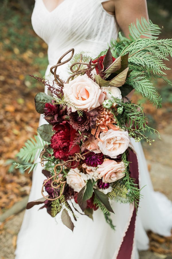 Fall Flowers for a Woodland Wedding Shoot Hey Wedding Lady