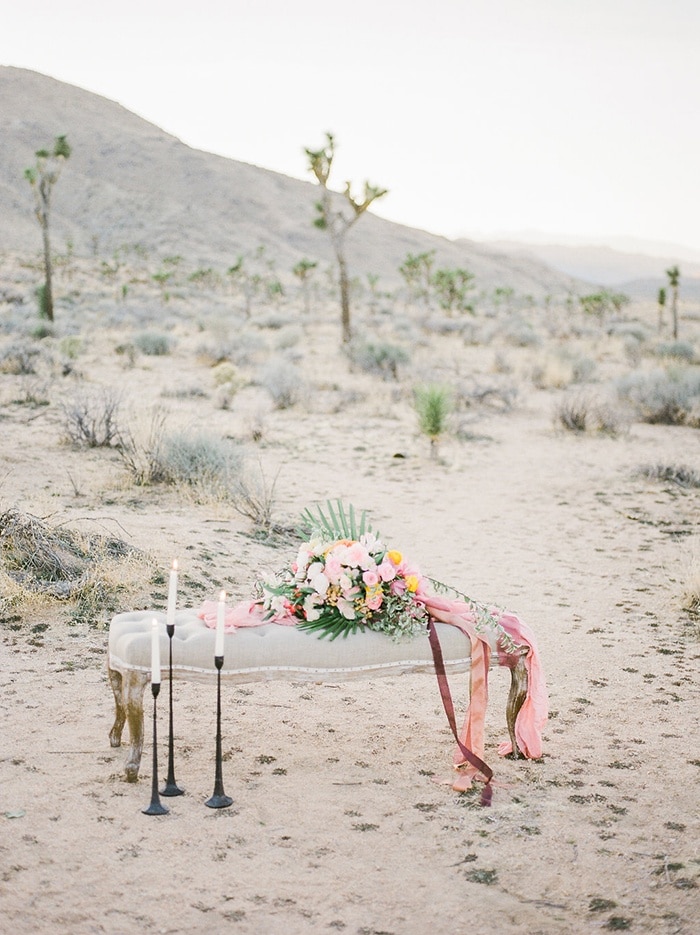 Desert Sunset Bridal Shoot in Joshua Tree - Hey Wedding Lady