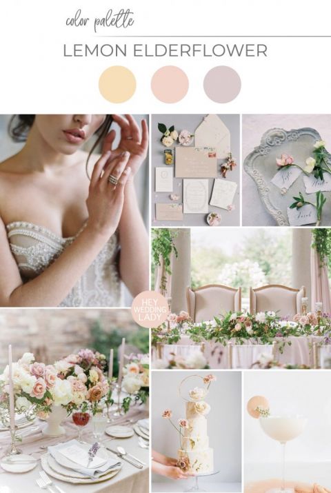 Lemon Elderflower - A Romantic and Royal Wedding Color Palette