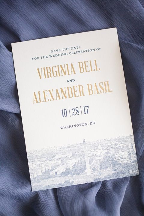 Cityscape Invitation for a DC Wedding