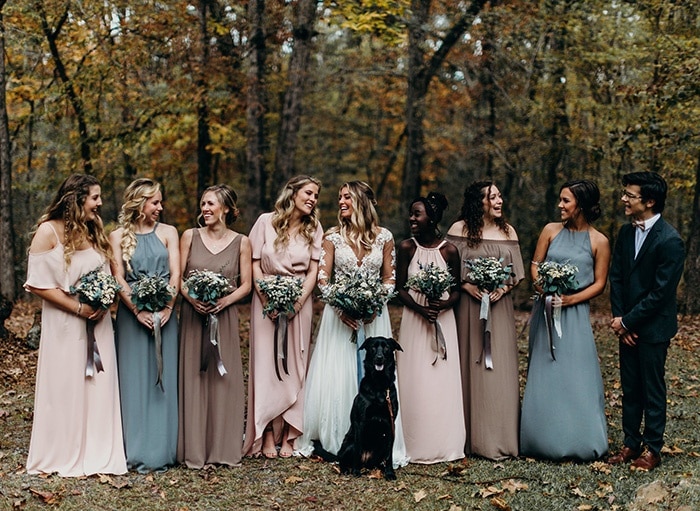 Winter Woodland Wedding with a Boho Bridal Gown - Hey Wedding Lady