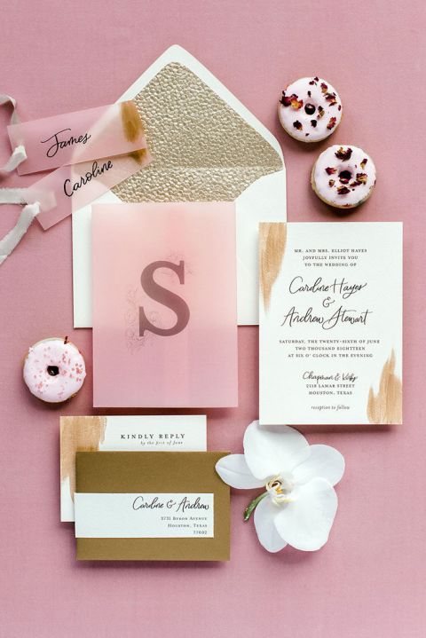  Pink Champagne Inspired this Glam New Year's Eve Wedding