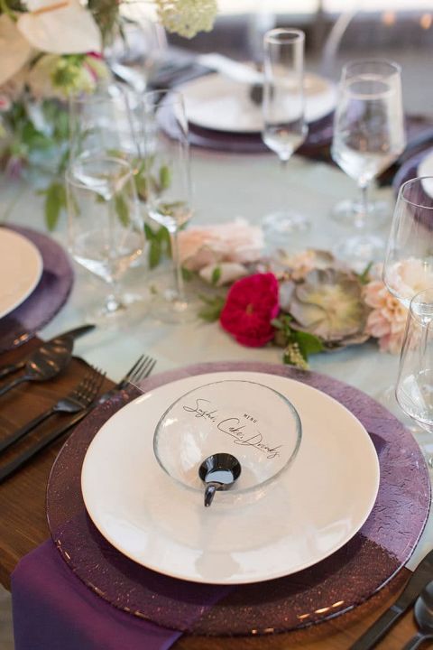 Colorful Floral and Acrylic Place Setting