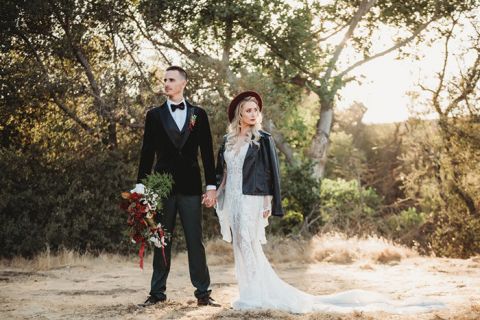 bohemian winter wedding