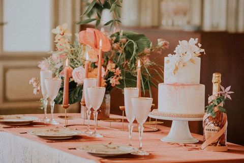Blush and Rose Gold Elopement Ideas