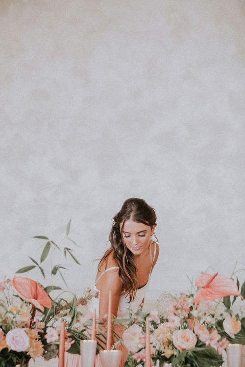 Lush Tropical Wedding Flowers