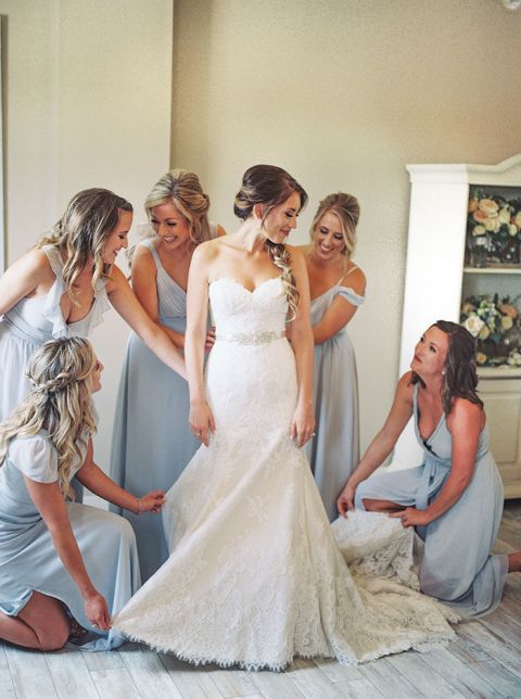 Country Elegance Barn Wedding in French Blue and White - Hey Wedding Lady