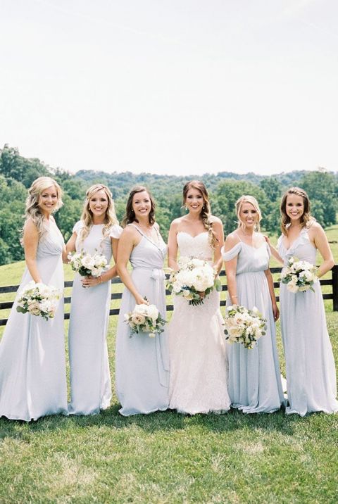 French blue bridesmaid clearance dresses