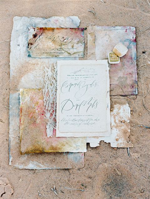 Colorful Invitation Suite for a Modern Boho Desert Elopement