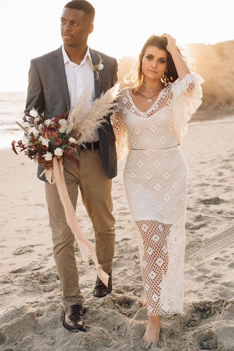 Beach chic wedding attire sale