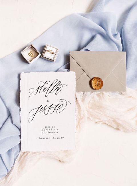 Moody Blue and Airy White Styling for a Dreamy Wedding