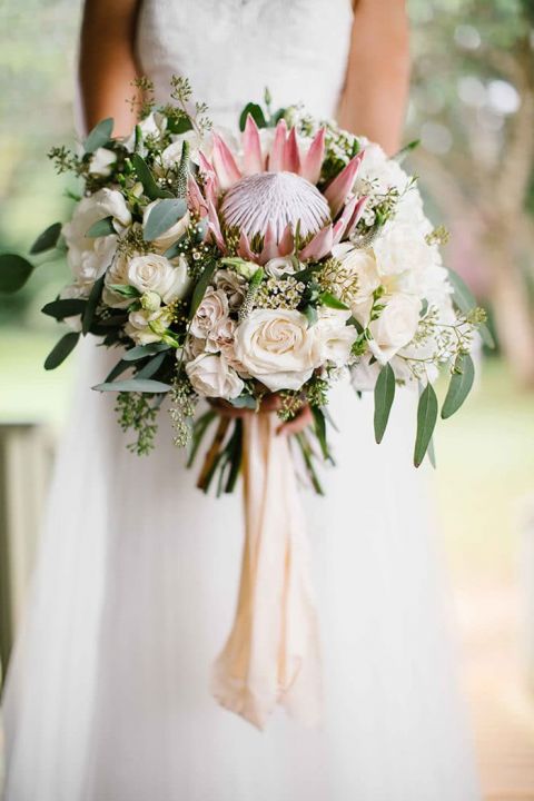 Blushing Bride Protea Wedding by As Sweet As Images