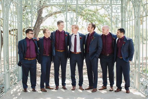 Burgundy hot sale wedding attire