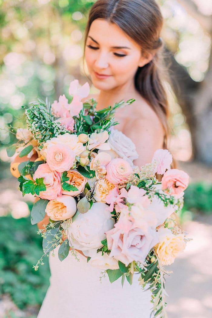 Peach Flower Romance for a Carmel Valley Wedding - Hey Wedding Lady