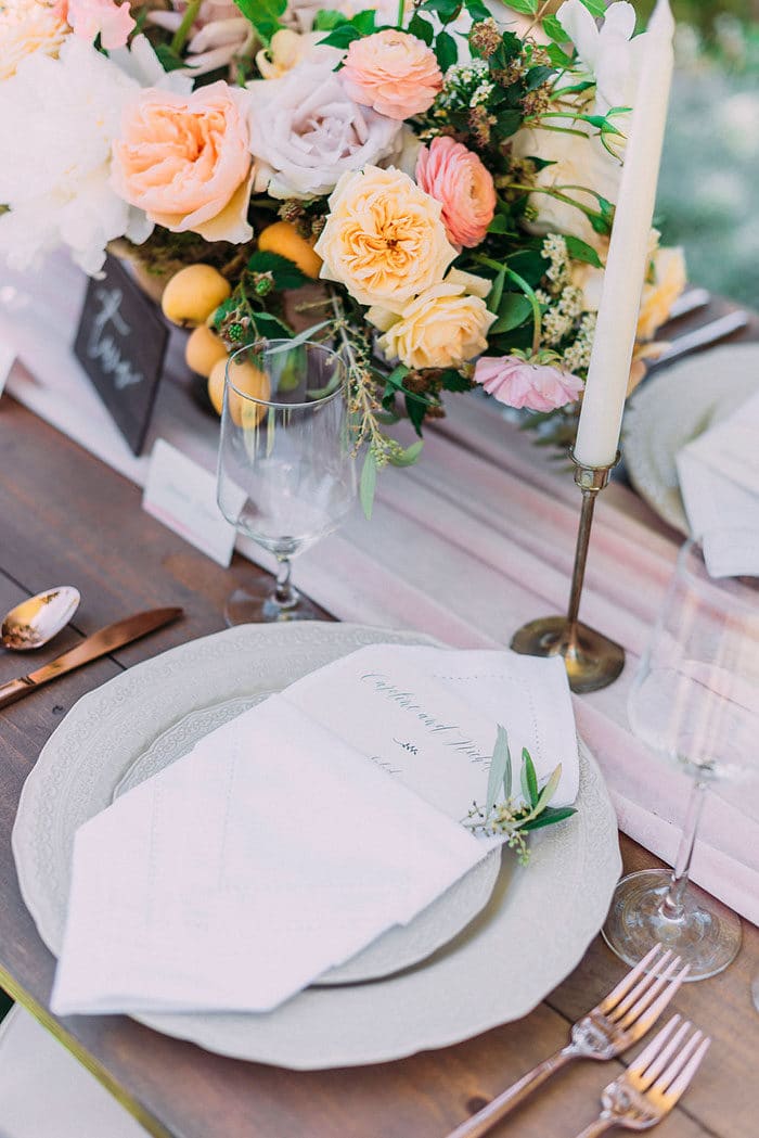 Peach Flower Romance for a Carmel Valley Wedding - Hey Wedding Lady